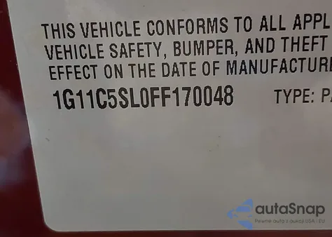 2015 Chevrolet Malibu 1Lt from USA, damaged, VIN 1G11C5SL0FF170048